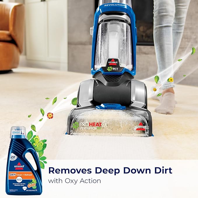 Bissell OXY Clean + Refresh with Febreze Original Gain Scent Formula for Upright Deep Cleaners, 1462W