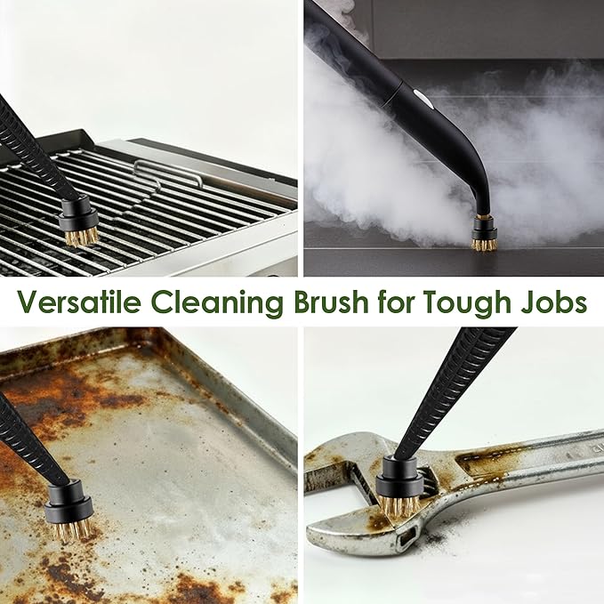 10 Pack Brass Brushes Compatible with Dupray Steam Cleaner, Brass Cleaner, Steam Clean Brush Head Attachments, Wire Brushes for Cleaning, Multi Surface Cleaning Accessories