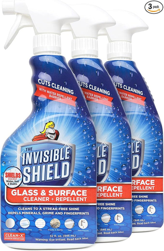 Invisible Shield Glass & Surface Cleaner 32 fl. oz. Cleans and Protects on multi surfaces by UNELKO- Clean-X (3)