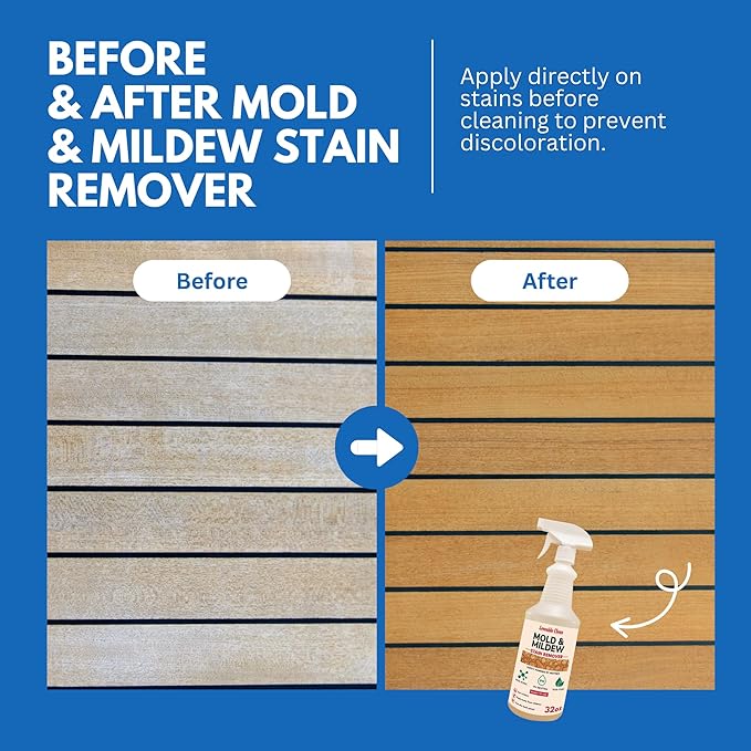 EcoDecors Loveable Stain Remover For Teak and Hardwoods 32oz Spray Bottle