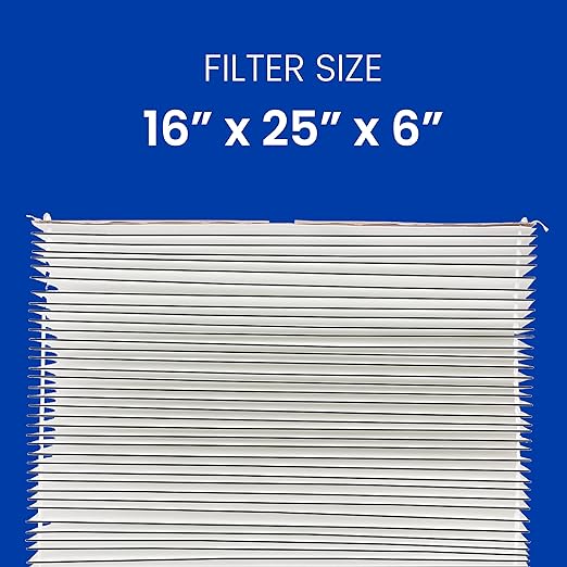 AprilAire 501 Replacement Filter for AprilAire 5000 Whole-House Air Purifier - MERV 15 Equivalent, 16x25x6 Air Filter (Pack of 4)