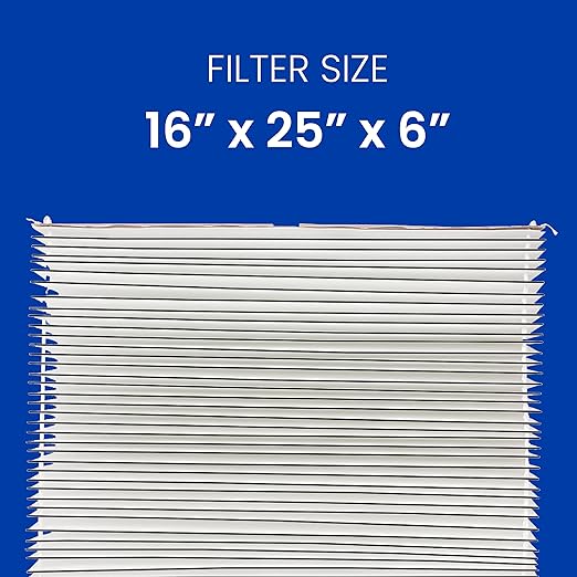 AprilAire 501 Replacement Filter for AprilAire 5000 Whole-House Air Purifier - MERV 15 Equivalent, 16x25x6 Air Filter (Pack of 2)
