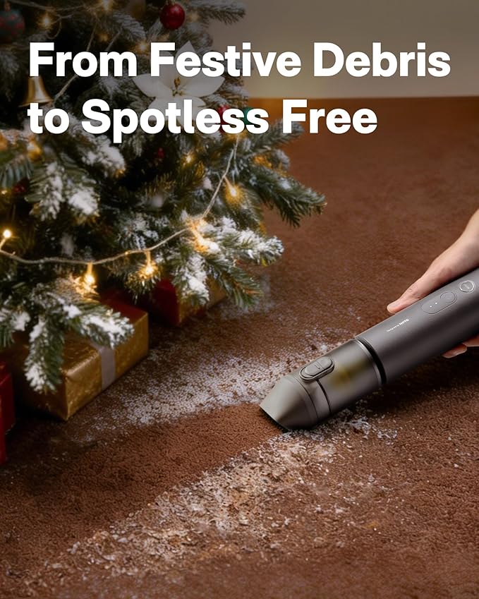 HOTO Handheld Car Vacuum Cleaner Cordless, 4-in-1 Portable Mini Vacuum with 20000Pa Strong Suction, Electric Compressed Air Duster Blower for Car, Desk, Computer, Keyboard, Home, Office Cleaning