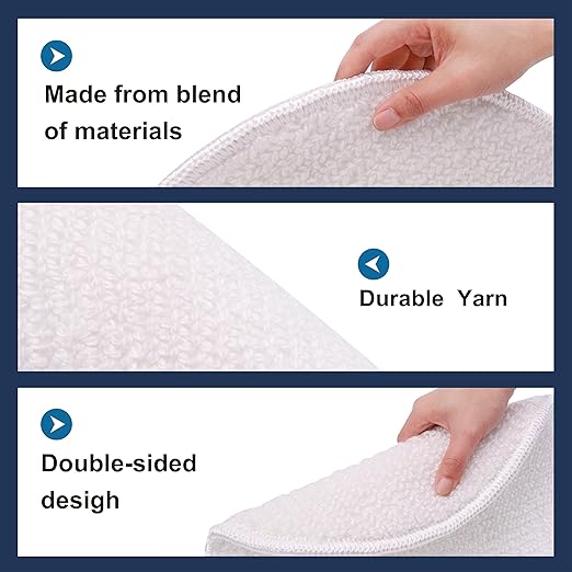 3PK 19inch Commercial Grade Synthetic Carpet Bonnet, Quality Chemical Low-Profile Floor Scrubber Pads, Carpet Scrubber Brush Buffing Pad Mounts to Any Traditional Pad Driver