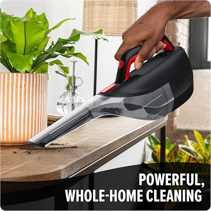 Dirt Devil 12V Whole Home Cordless Handheld Vacuum, with Multi-Surface Tool Kit, Powerful Suction and Lightweight, BD40200V, Black