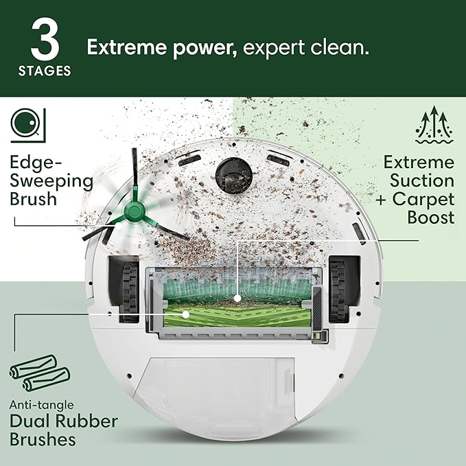 iRobot Roomba Max 705 Vac Robot Vacuum + AutoEmpty Dock - Extreme Power-Lifting Suction, Anti-Tangle Dual Rubber Brushes, Self-Empties, Recognizes and Avoids Obstacles, LiDAR Navigation