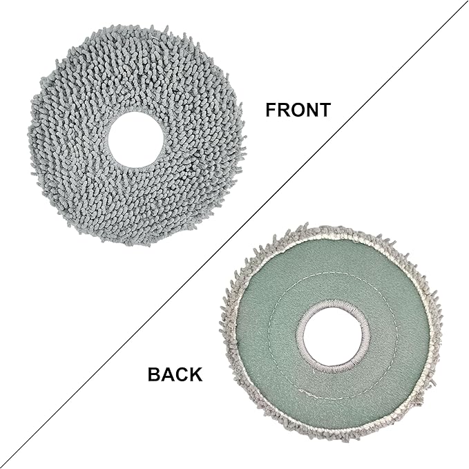 12 Pack Mop Pads for Dreame L40 Ultra/X40 Ultra/X50 Ultra/L50 Ultra/L10S Ultra/ L10s Pro Ultra Heat/L10S Ultra Gen2/L40S Ultra/X30 Ultra/L10 Ultra Robot Vacuum Parts Materials:Microfiber and Chenille