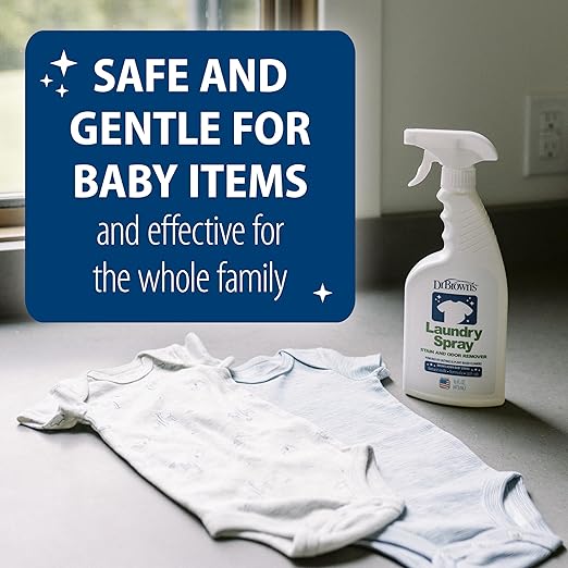 Dr. Brown's Laundry Spray Stain and Odor Remover for Baby Clothes, Hypoallergenic, Fragrance-Free, 16 fl oz, 1 Pack