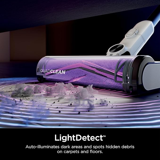 Shark IW3511 Detect Pro Auto-Empty System, Cordless Vacuum with HEPA, QuadClean Multi-Surface Brushroll, 60-Minute Runtime, Includes 8" Crevice Tool & Pet Multi-Tool, White/Beats Brass (Renewed)