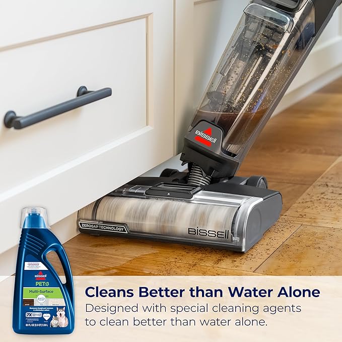 Bissell Multi-Surface Pet Solution with Febreze freshness, For Use in CrossWave and Other Leading Hard Surface and Area Rug Cleaners, 80oz, Dissolves Dirt, grime, and Tough Sticky Messes