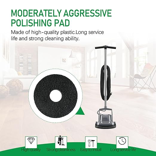 12In Floor Scrubber Pads 437.071 437071 for Oreck ORB550MC Orbiter Floor Machine Black（2pcs）