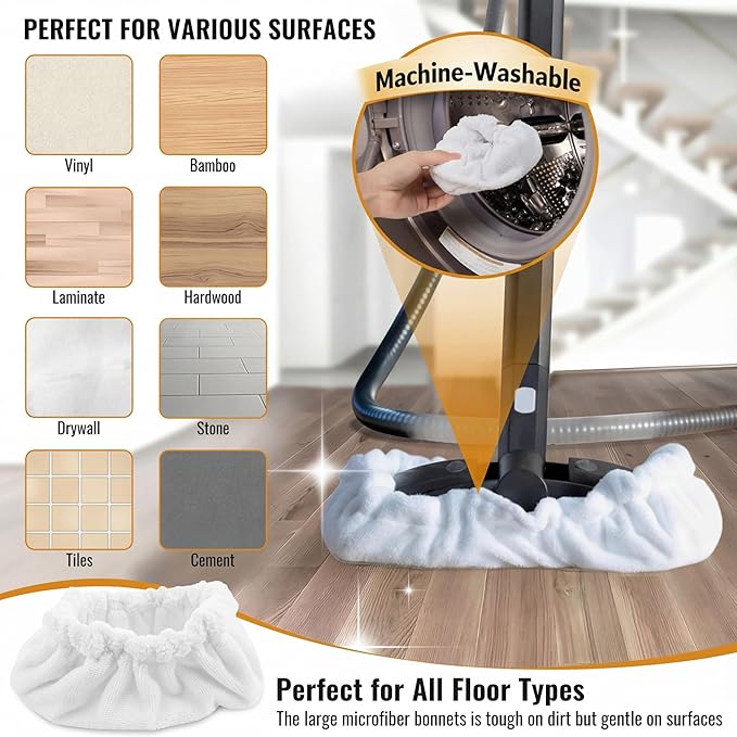 Steam Cleaning Pack Compatible with Dupray Steam Cleaners, 18 Pcs Versatile Accessory Kit: Includes Everything Needed for deep Cleaning on Multiple Surfaces, Seamless Compatibility