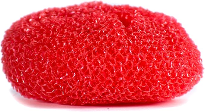 SCRUBIT 18 Round Nylon Dish Scrubber Scouring Pads - Assorted Colors Scourer Pads - Tough and Durable - Non-Scratch for Non-Stick Cookware