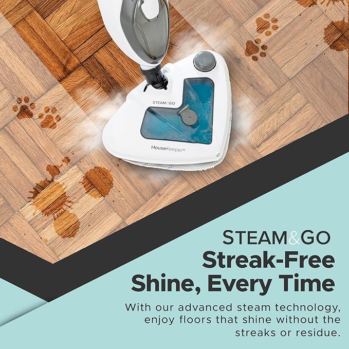 Steam & Go 10-in-1 Multi-Surface Steam Mop - Deep Clean with Heat