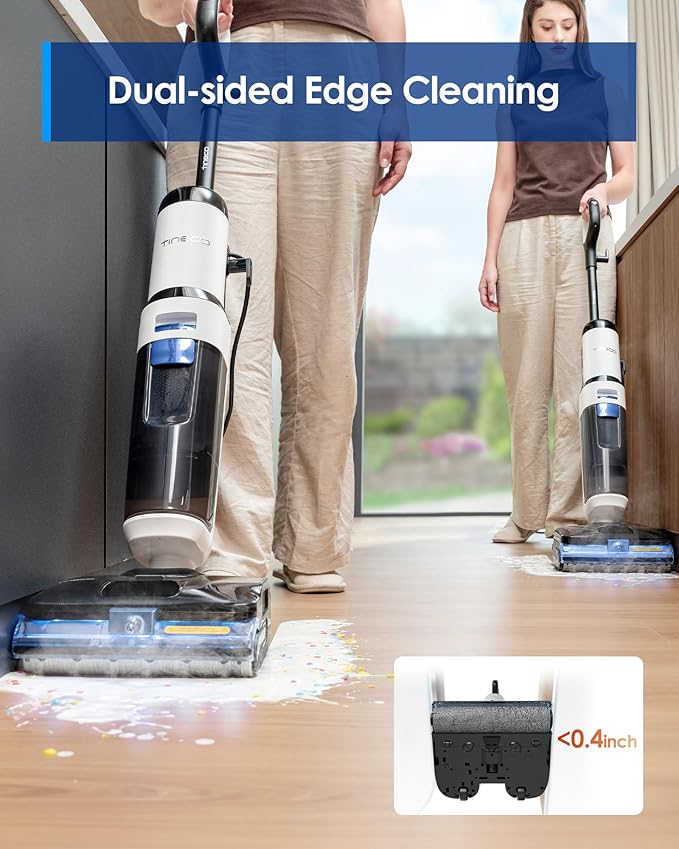Tineco Floor ONE S6 Stretch Steam Corded Wet Dry Vacuum Steam Mop All-in-One, BoostSteam, 320℉ High-Temp Steam Cleaning, 180° Lay-Flat, Anti-Tangle Design, One-Touch Self-Cleaning