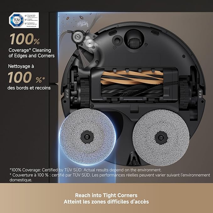 DREAME X50 Ultra Complete Robot Vacuum and Mop with Auto-Empty and Mop Self-Cleaning, 20,000Pa Suction, Obstacle Avoidance and 360° Navigation, Corner to Edge Deep Cleaning, Detangling Brush (Black)