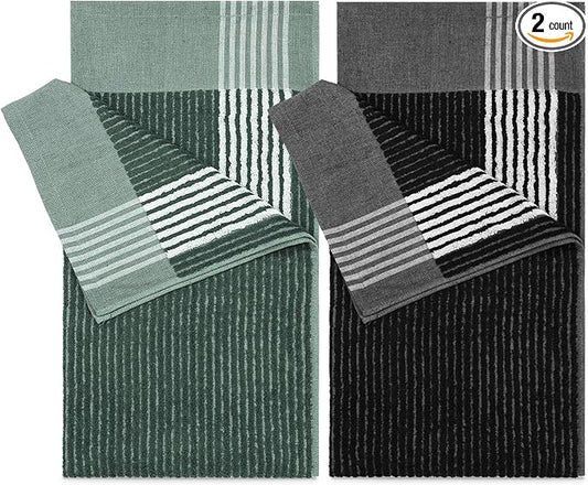 Buryeah Golf Towel 22 x 44 Inch Cotton Golf Caddy Towel Camping Large for Caddies Golfers Tour Players Club with Stripe
