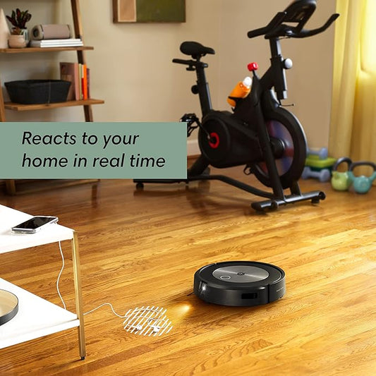 iRobot Roomba j6+ Self-Emptying Robot Vacuum – Identifies and Avoids Pet Waste & Cords, Empties Itself for Up to 60 Days, Smart Mapping, Compatible with Alexa, Ideal for Pet Hair
