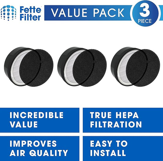 LV-H132-RF Premium H13 True HEPA Replacement Filter Compatible with Levoit Air Purifier LV-H132 Also Compatible with other select Air Purifiers see listing for details Pack of 3