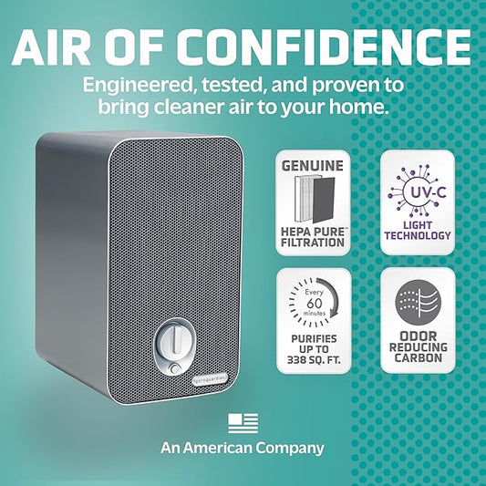 GermGuardian Air Purifier for Home with HEPA Filter, Removes 99.97% of Pollutants, Covers up to 375 Sq. Foot Room in 1 Hr, UV-C Light Helps Reduce Germs, Zero Ozone Verified, 11", Silver, AC4100CA