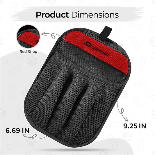 Pet Hair Removal Glove for Cats & Dogs, Upgraded Five-Finger Electrostatic Pet Hair Gloves, Reusable Magic Brush Pet Hair Remover Tool for Laundry, Car Seat, Couch, Carpet (Black 1PC)