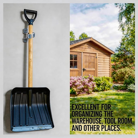 Sinoer Shovel holder, Mop and Broom Holder Heavy Duty Metal Wall Mounted Broom Utility Hooks Tool Hanger for Warehouse, Garden,Sheds,Garage -14PACK