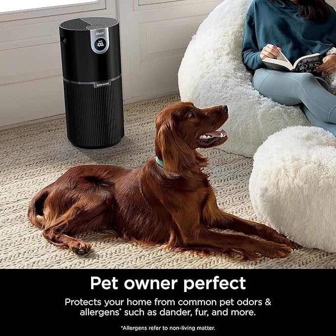 SHARK UA205 Nanoseal HEPA Air Purifier MAX with Clean Sense, Covers 1350 Sq Ft, XL Room, Captures 99.98% of Dust & Allergens, White (Renewed)