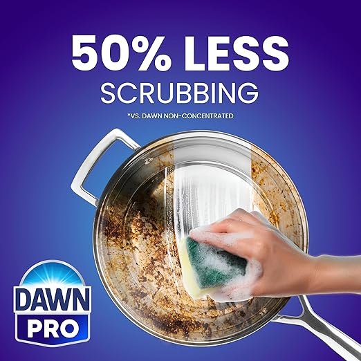 Dawn Professional Heavy Duty Manual Pot and Pan Dish Soap Detergent, 1 Gallon (Case of 4)