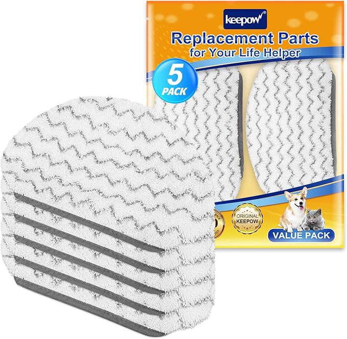 KEEPOW 5 Pack 1940 Pads Compatible with Bissell Powerfresh 1806 1940 1544 1440 2075A 2685A 1940W 19404 Series, Model 19402 19408 1940a 1940f 1940q 1940t B0006 B0017, Part #5938#203-2633