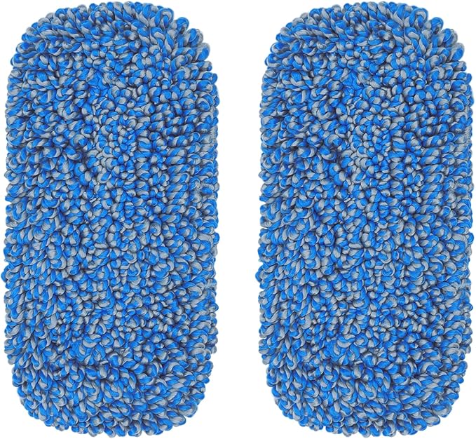2 Pack Replacement Dust Mop Pads Machine Washable Microfiber Mop Pad for Hardwood Floor Cleaning Reusable Refill Mop Pads for MAVRIZ Dust Mop