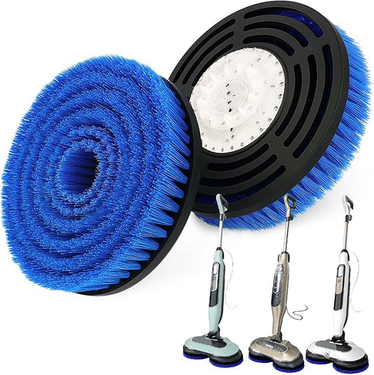 S7001 Upgraded Replacement Steam Mop Brush Head for Shark,S8201 S8001 S7000 S7201 S7000AMZ S7005 S7020 S7001C Scrubbing and Sanitizing Hard Floor Steam Mop Pads (2Blue)