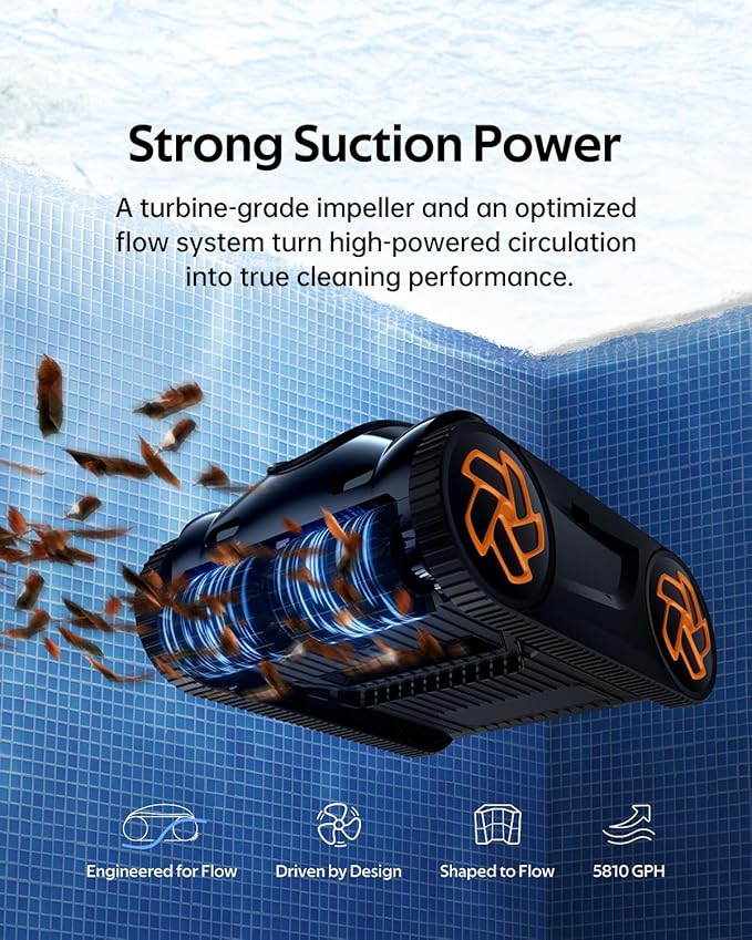 (2025 Upgrade) iGarden Pool Cleaner K25, Cordless Pool Vacuum Robot for Inground & Above Ground Pools, Smart Navigation, 150 Min Runtime, Touchscreen, Self-Parking, Cleans Floor, Wall & Waterline