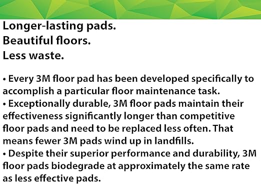 3M White Super Polish Pad 4100, 13 in, 5/Case