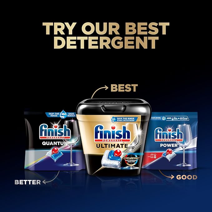 Finish Ultimate Dishwasher Detergent- 28 Count - With CycleSync™ Technology - Dishwashing Tablets - Dish Tabs