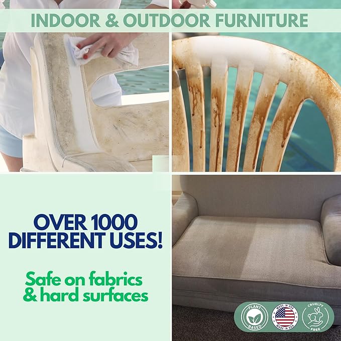 Whip It Cleaner, Multi Purpose Stain Remover CONCENTRATE, Makes 32 Bottles, Plant Based Enzyme Cleaner, Cleaning Food, Grease, Coffee, Wine, Baby Stains, pet stains, Over 500 uses, Made in USA, 32 OZ