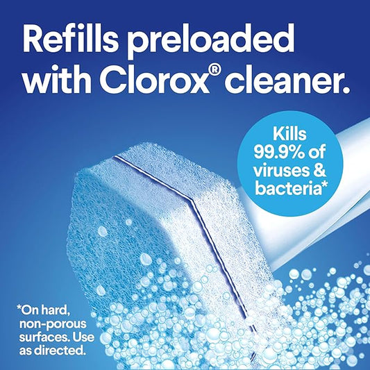 CLOROX ToiletWand Disinfecting Refills, Disposable Wand Heads, 30 Count (Package May Vary) (Pack of 5)