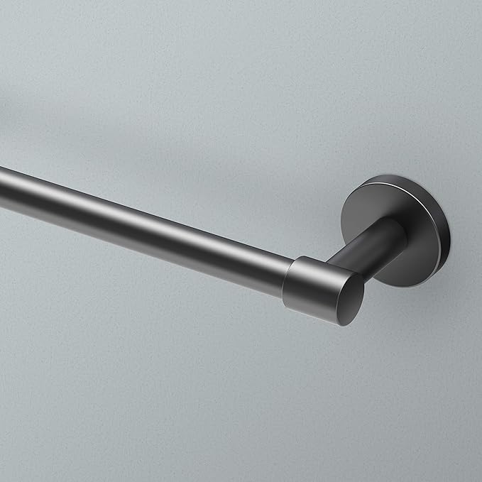 Gatco 4660MX Reveal 24" Towel Bar, Matte Black | Wall Mounted Towel Holder for Bathroom, Total Length 26.13"