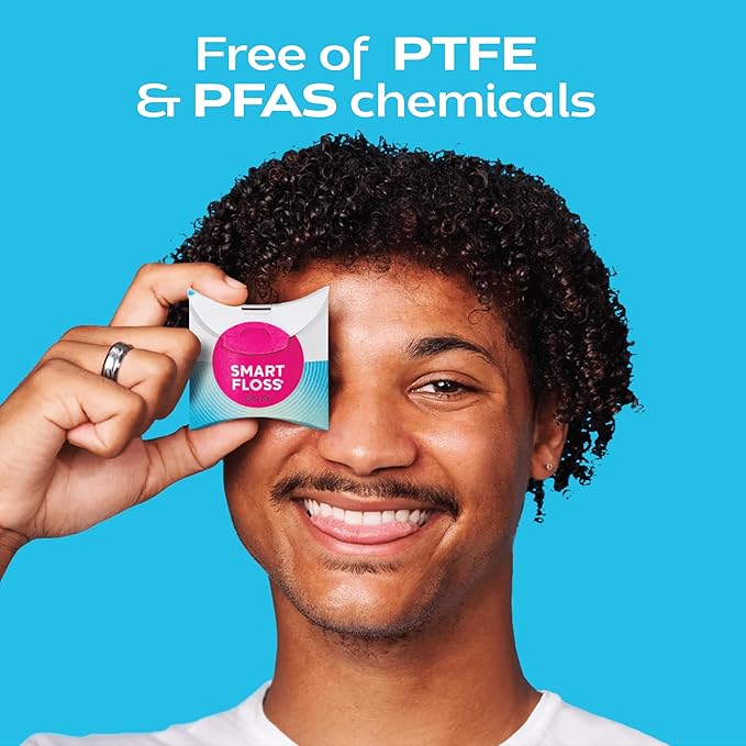 DrTung's Smart Floss - Natural Floss, PTFE & PFAS Free Floss, Gentle on Gums, Expands & Stretches, BPA Free - Natural Dental Floss Cardamom Flavor (Pack of 11)