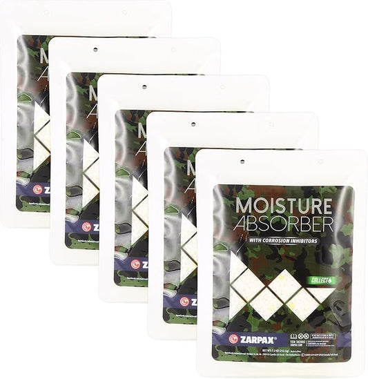 Moisture Absorbers For Gun Safe 7.5 oz/212g - Gun Safe Dehumidifier Prevents Corrosion - Protects Gun & Gear - Desiccant Dehumidifier Removes Excess Moisture - Set of 5