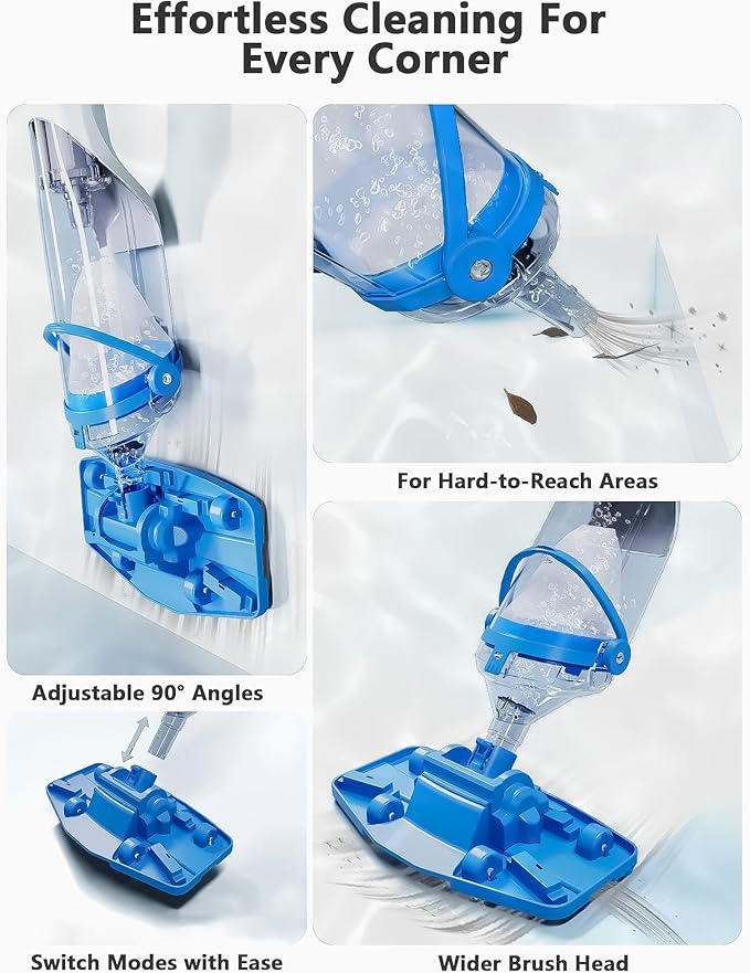 2026new Cordless Pool Vacuum for Above Pools, Rechargeable Handheld Hot Tub SPA Vacuum,18 GPM Powerful Suction, IPX8, Ideal for Inflatable, Pools up to 88", 60-min Spot Cleaning Sand and Debris