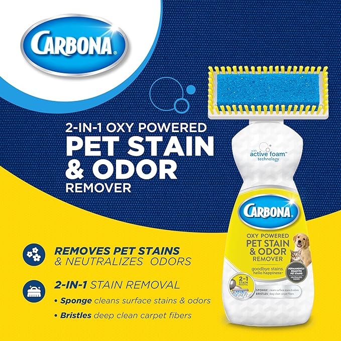 Carbona Oxy-Powered Pet Stain & Odor Remover | Carpet Cleaner for Pets | 13.5oz