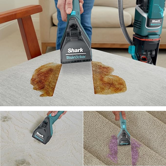 Shark R-EX205 CarpetXpert Carpet, Area Rug & Upholstery Cleaner with StainStriker, Built-in Spot & Stain Cleaner, Teal - Certified , EX200 Series (Renewed)