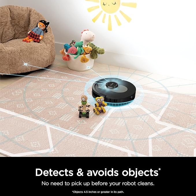 Shark AV2501AE AI Robot Vacuum with XL HEPA 60-Day Self-Empty Base, LIDAR Navigation, Perfect for Pet Hair, Compatible with Alexa/Wi-Fi, Carpet & Hard Floor, Black (Renewed)