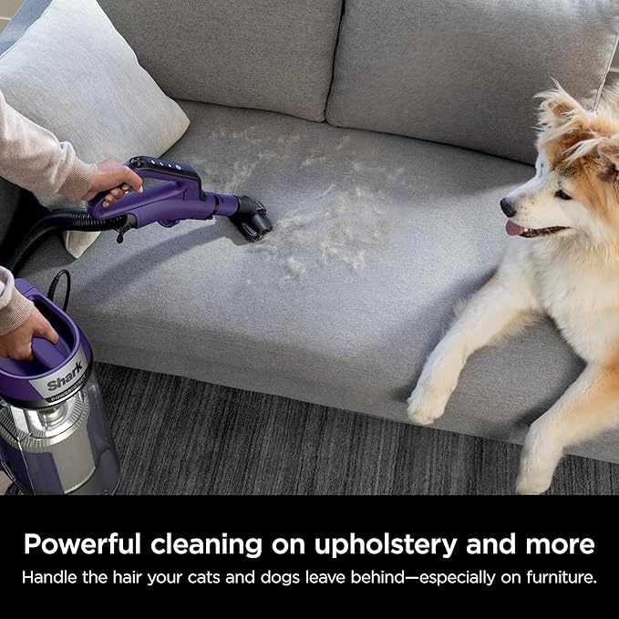 Shark POWERDETECT Upright Vacuum Cleaner with HEPA Filter, Heavy Duty Vacuum with Powerful Suction for Pet Hair Pickup, DuoClean Technology, Powered Lift-Away, Ideal for Carpets & Hardfloors, AZ4002