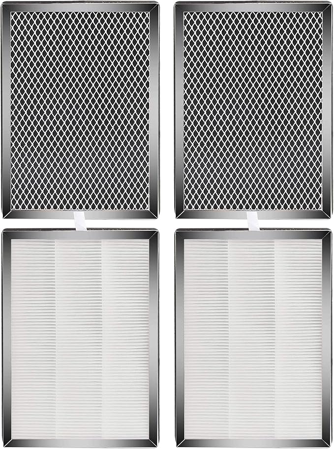 Fette Filter - Premium H13 True HEPA Replacement Filter Compatible with MA-25 Air Purifier with 3-in-1 filtration system. (Pack of 4)