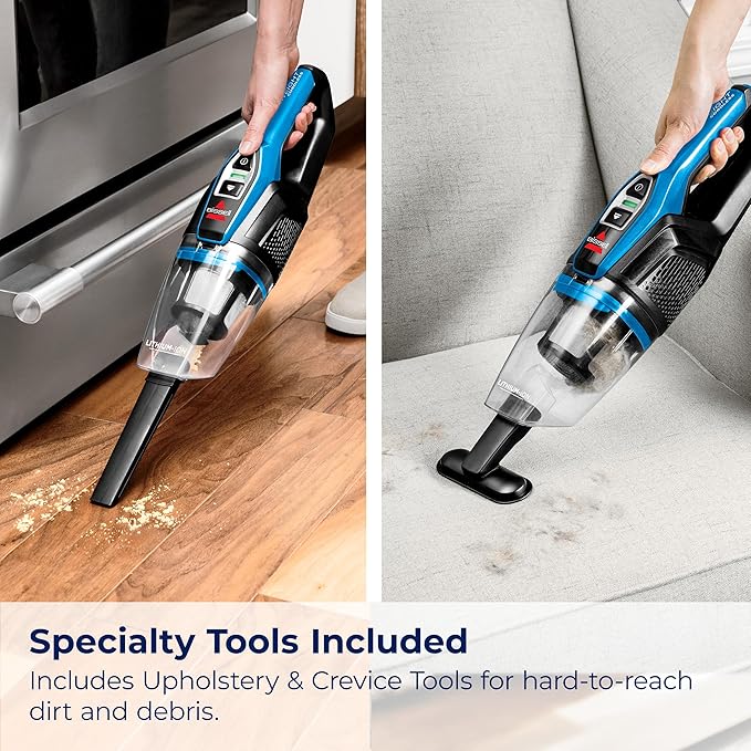 Bissell, 3061 Featherweight Cordless Stick Vacuum, Self-Standing, Electric Blue, Black