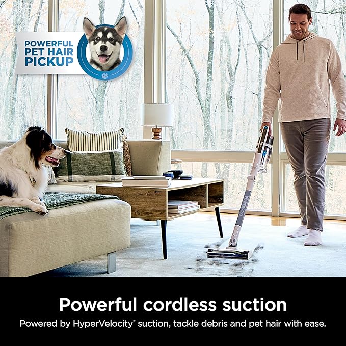 Shark PowerPro Flex Reveal Plus Cordless Vacuum, FloorDetect & Dirt-Reveal Technology, HEPA Filter, for Carpets & Hard Floors, Up to 50-Minute Runtime, Powerful Pet Hair Pickup, Java, IZ382H