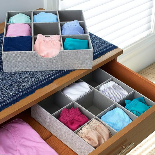 Household Essentials Drawer Organizer Tray 2 Pack, Gray