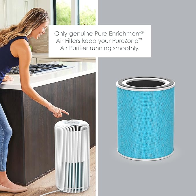 Pure Enrichment® Genuine 4-in-1 True HEPA Replacement Air Filter for the PureZone™ Turbo Air Purifier (PEAIRCYL)