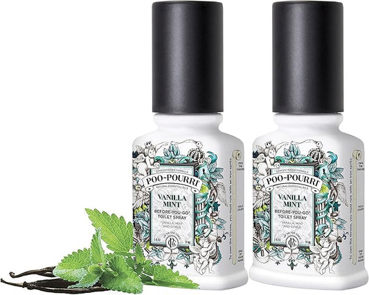 Poo-Pourri Vanilla Mint Scent Odor Eliminator 2 oz. Liquid 2pk